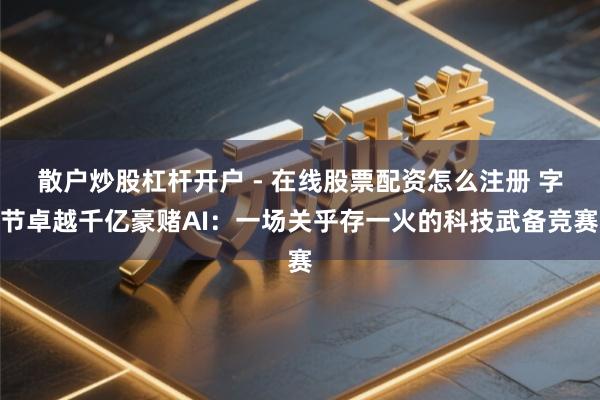 散户炒股杠杆开户 - 在线股票配资怎么注册 字节卓越千亿豪赌AI：一场关乎存一火的科技武备竞赛