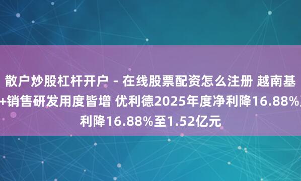 散户炒股杠杆开户 - 在线股票配资怎么注册 越南基地产能爬坡+销售研发用度皆增 优利德2025年度净利降16.88%至1.52亿元