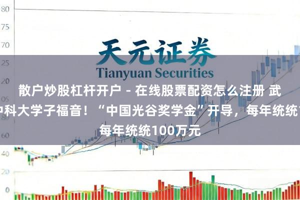 散户炒股杠杆开户 - 在线股票配资怎么注册 武大、华中科大学子福音！“中国光谷奖学金”开导，每年统统100万元
